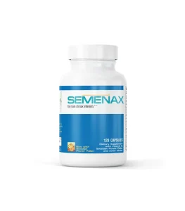 Semenax male climax support supplement bottle with 120 capsules