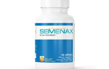 Semenax male climax support supplement bottle with 120 capsules