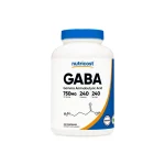 Nutricost GABA (Gamma Aminobutyric Acid) 750mg, 240 Capsules, 240 Servings - Non-GMO, Gluten Free
