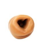 Base opening of a brown Lock Love reusable silicone sleeve
