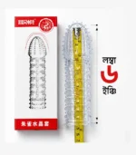 Extra dotted reusable condom size chart showing 6 inch length and universal fit