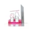 Two clear reusable soft silicone glans covers beside product box