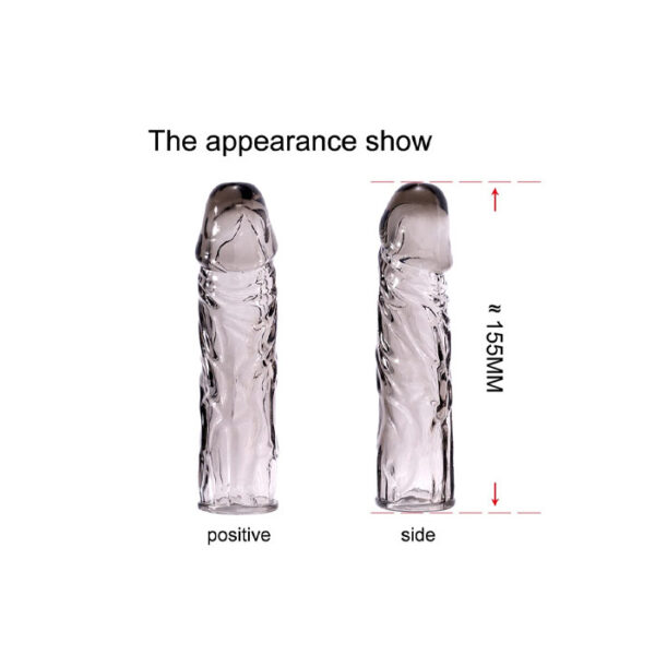 MC09 Reusable Dragon Condom 3.5mm thick crystal TPE material for performance enhancement.