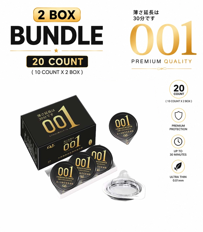 001 Q Point Jelly Condom 20 Count Pack