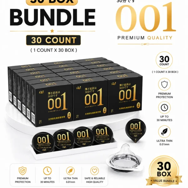 001 Q Point Jelly Condom 3 Box Package