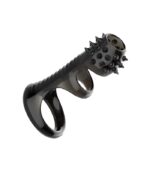 Black spiked dotted triple penis ring for men