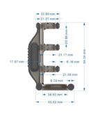 Premium four-ring vibrating delay ring for men with size dimensions