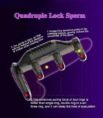Four-ring vibrating cock ring for ejaculation delay and enhanced pleasure